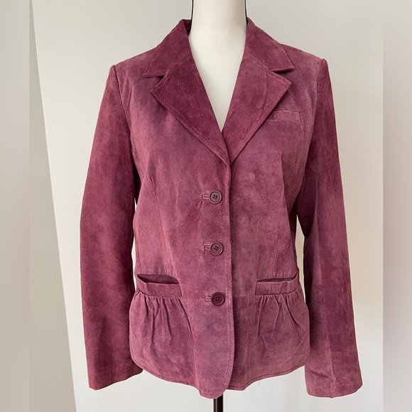 Pursuits ltd suede leather jacket blazer in a size large gorgeous color - Picture 8 of 16